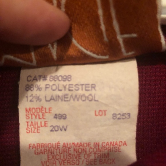 Plus Size Image Dress in Burgandy - Picture 6 of 6